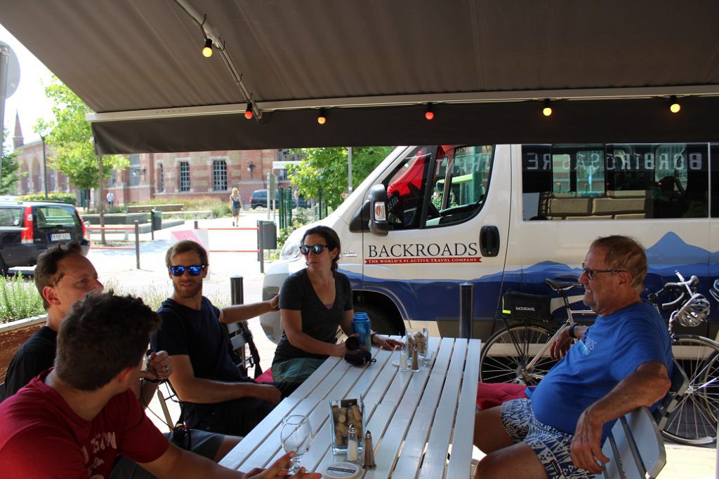 Lunch with the Backroads group in Budapest