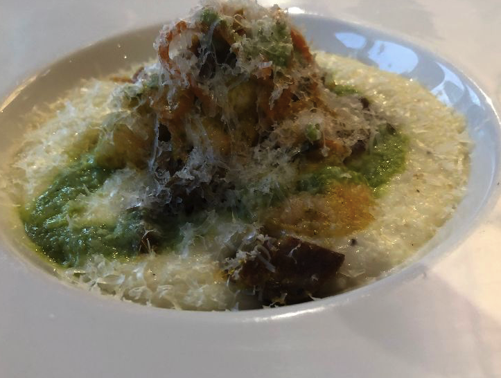 Shrimp and grits appetizer at the Gessner Restaurant in Hotel Talisa Vail