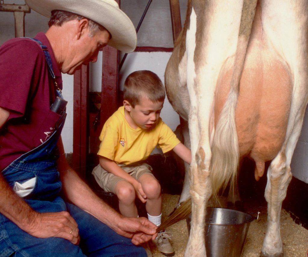 Cow milking with Farmer Dave at The Inn at East Hill Farm