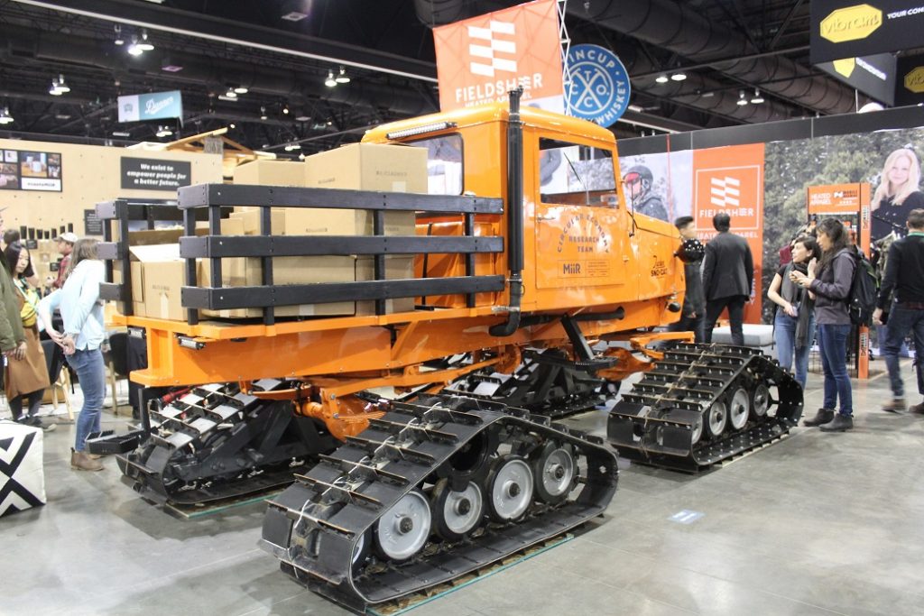 Snowcat on display