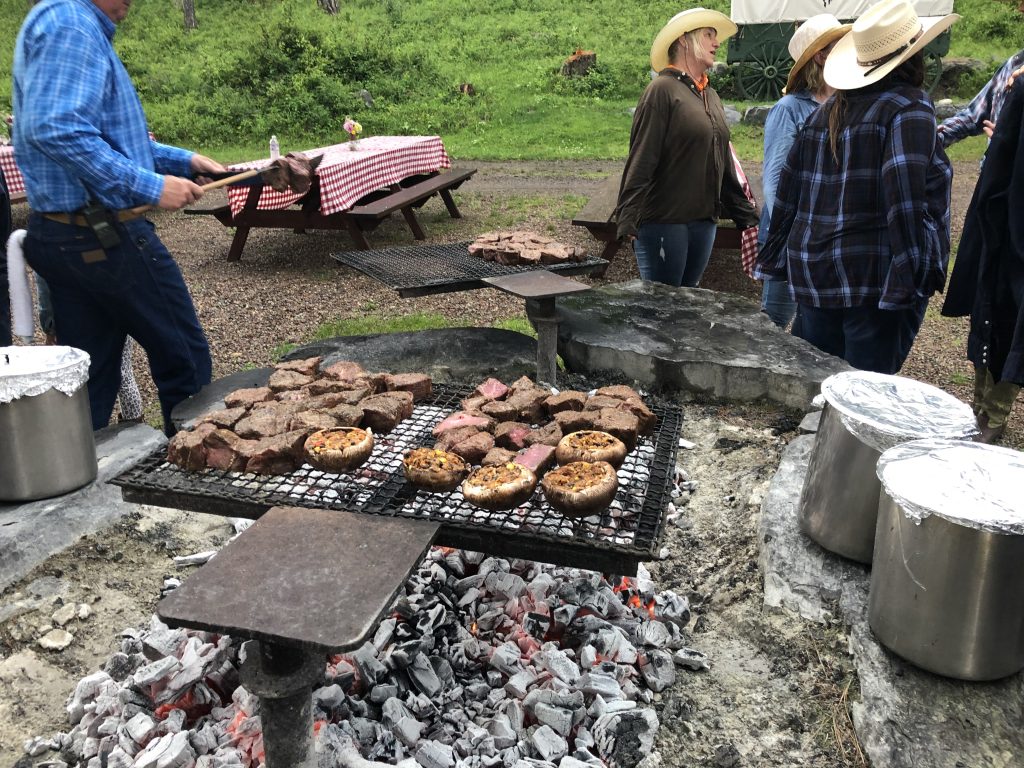At the hailstorm steak fry