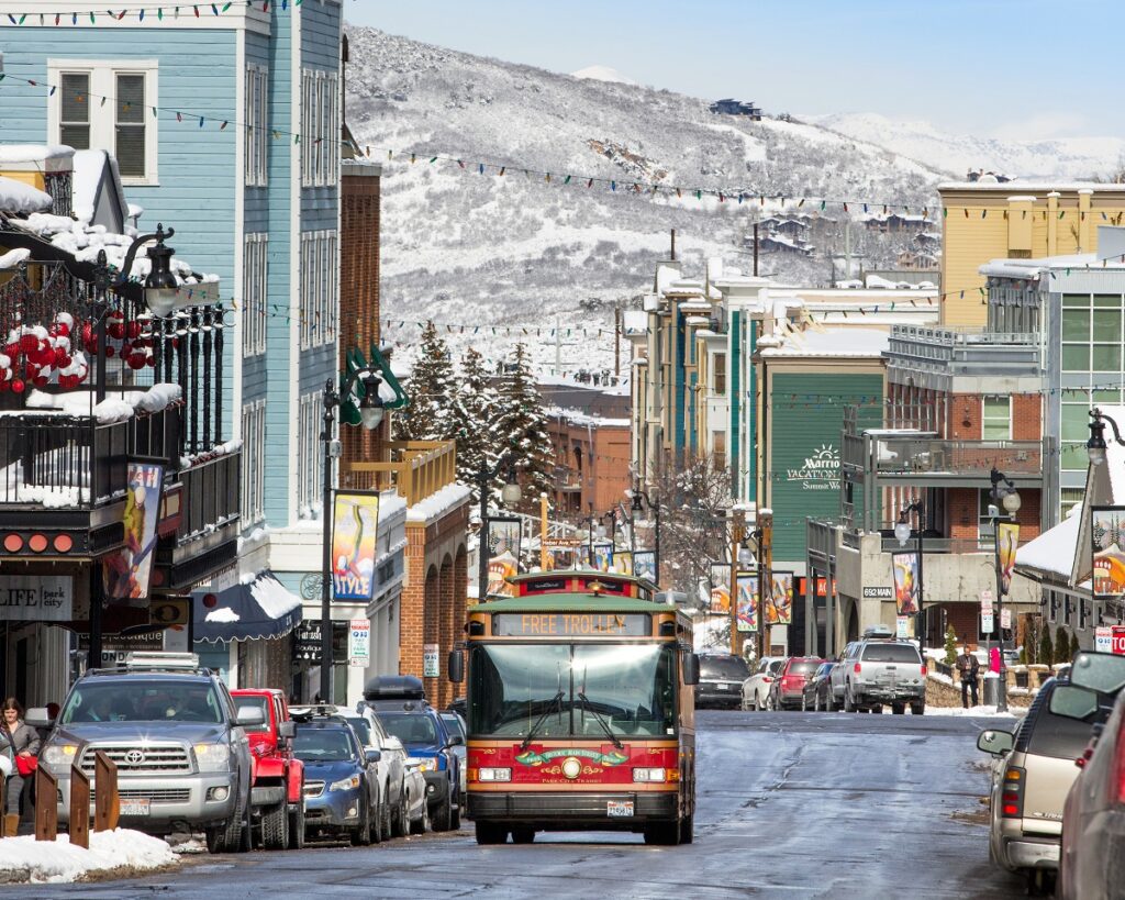 Main Street Trolley in Park City UT