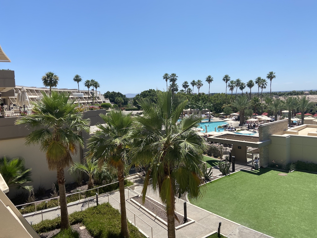View of the pool area at the Phoenician Scottsdale